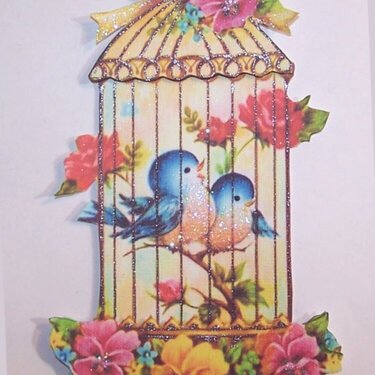 Vintage Bird Cage Card Topper