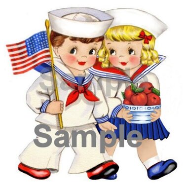 Patriotic Girl and Boy Digital Download