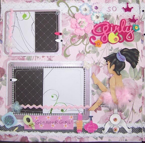 Glamor Girl single page 12 x 12 layout