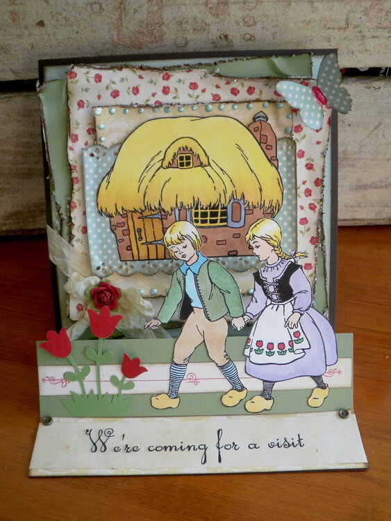 Fairytale Cottage Easel Card Sugar Kissed Cottage