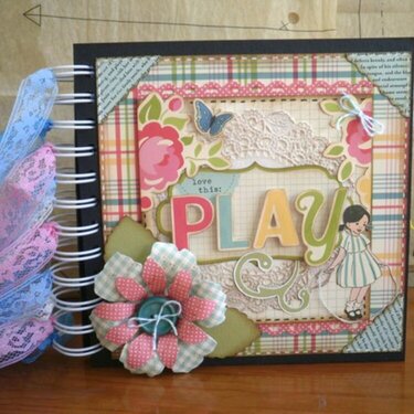 Play Chipboard Mini Album  Vintage Childhood Theme