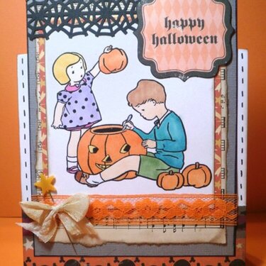 Happy Halloween New Pumpkin Carving Digi Stamp