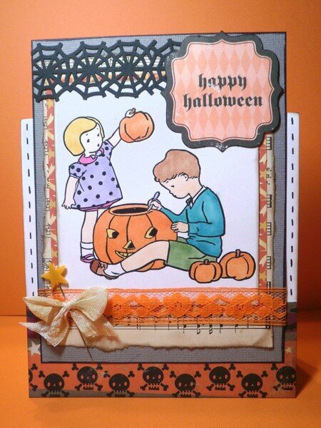 Happy Halloween New Pumpkin Carving Digi Stamp