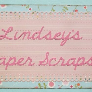 My new papercrafted Blog Banner
