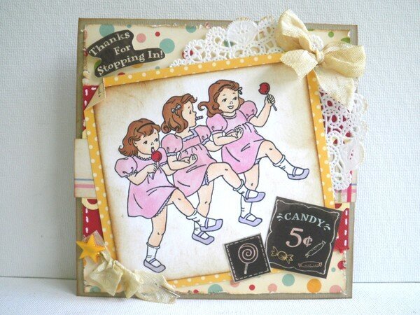 Sugar Kissed Cottage Card - Lollipop Girls