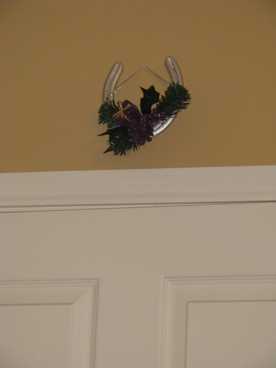 Horseshoe, friend made me, above my door for good luck!