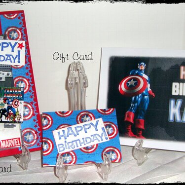 Captian America B day card for a 5 yr old