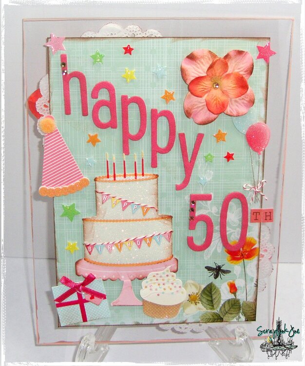 50th Acrylic Birthday card (Front)