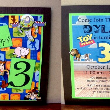 Toy story paper invite