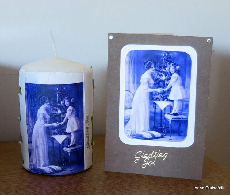 Christmas cards and candles