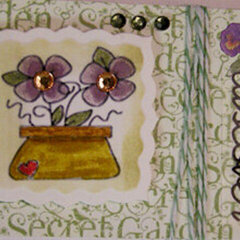 Potted Flowers ATC