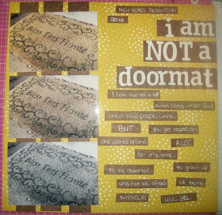 NYR 2010 - i am not a doormat