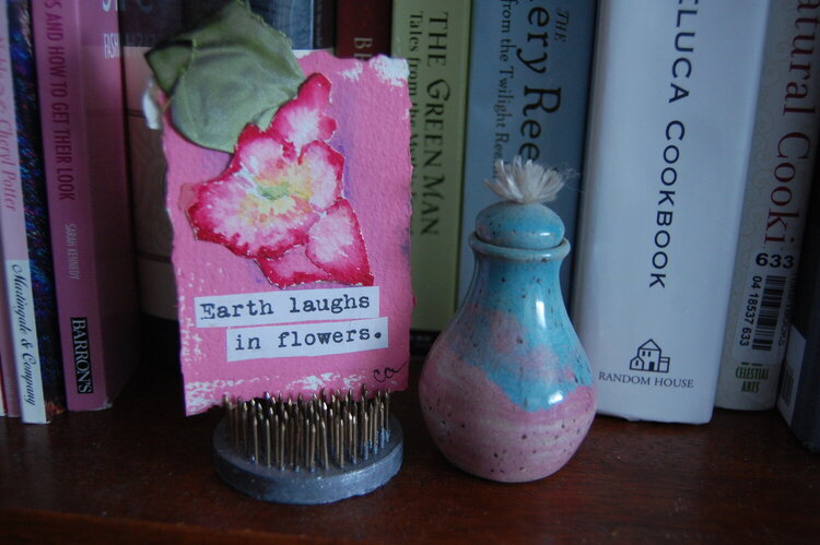 Earth laughs in flowers ATC reverse side