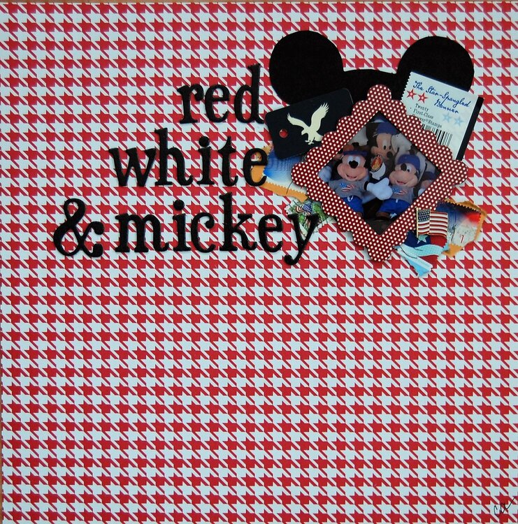 red white &amp; mickey