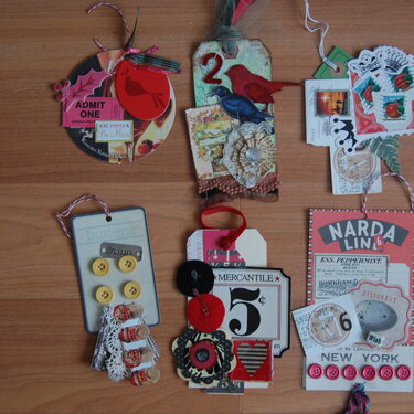 Days before Christmas tags 1 -6