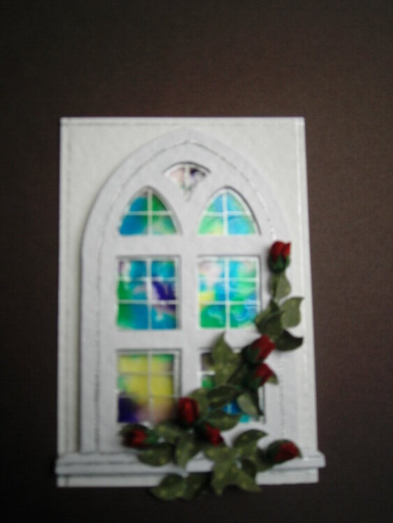 A &quot;Stained Glass Window&quot; sympathy card topper