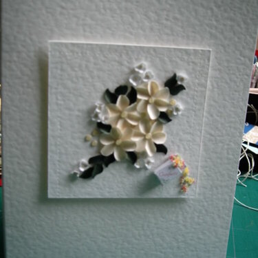 Wedding Card with tiny flowersoft Confetti box