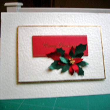 Merry Christmas Paper Poinsettia