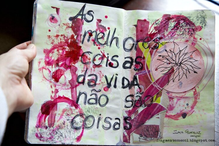 The best things in life are not things - art journal page