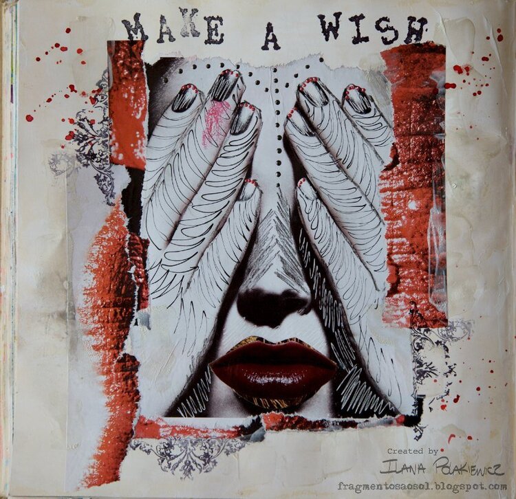 Make a wish - art journal page