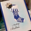 Blue Christmas stocking