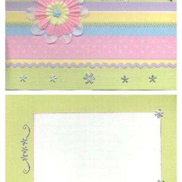 Birthday Flower Stripe Scrap Card