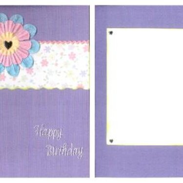 Happy Birthday Flower on Flowers Card