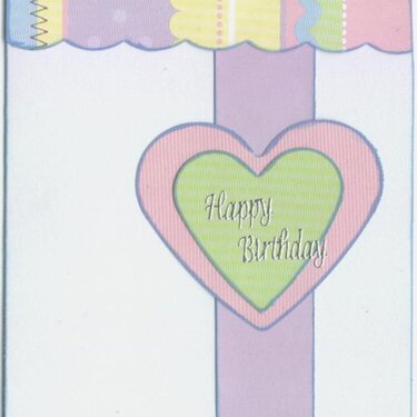 Birthday Heart Topper Card