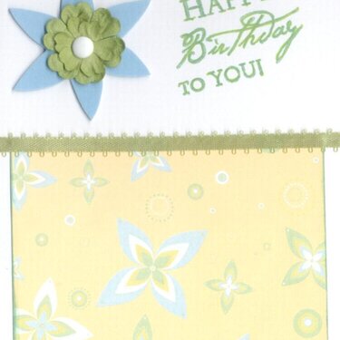 Happy Birthday Star Flower too Card