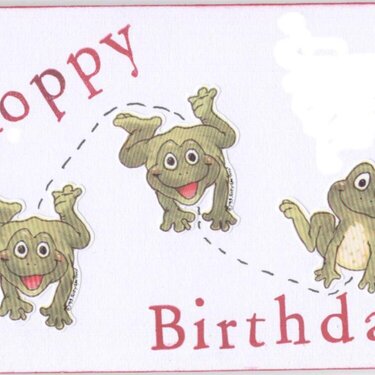 Hoppy Birthday Frogs Card for OWH in July