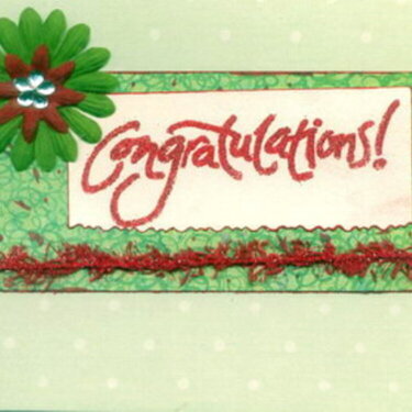 Red &amp; Green Congratulations Card