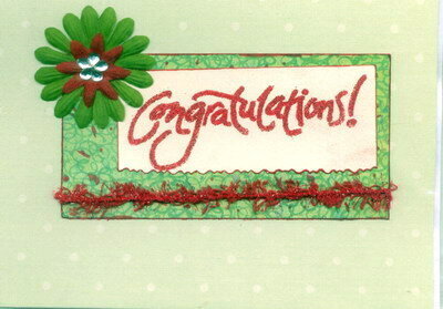 Red &amp; Green Congratulations Card