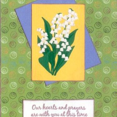 Sympathany Card with Flower Sticker!