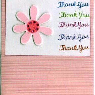 Thank You Chipboard Flower Card