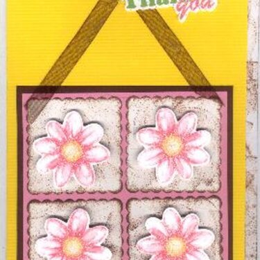 Flower Squares Thank You Card