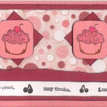 Many Thanks Cupcake Card