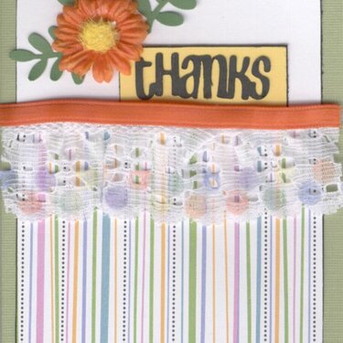 Thanks with Flower &amp; Lace OWH July Card