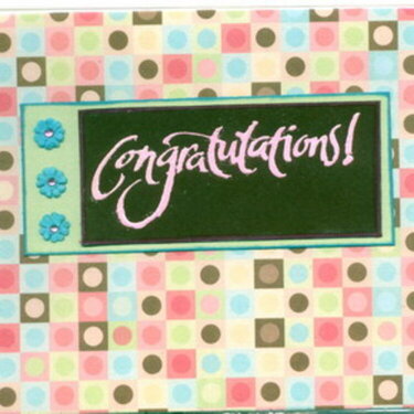 Polka Dot Congratulations Card
