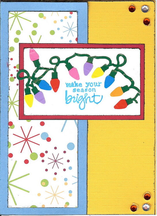 Bright Lights with Scraps Card