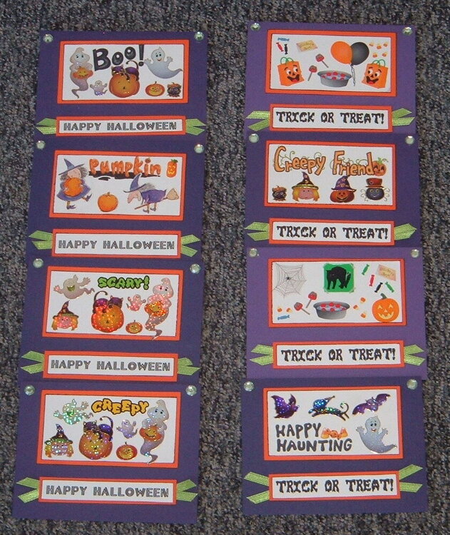 OWH Halloween Scrap Collage Cards