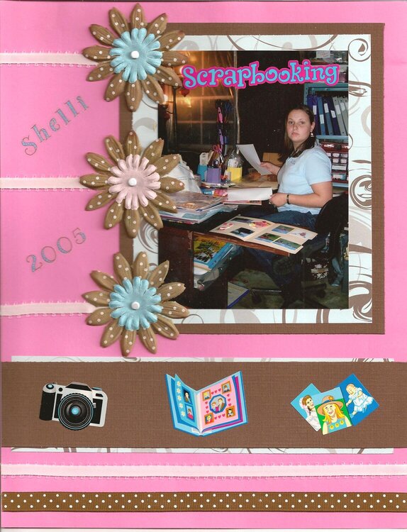 Daughter Shelly Scrapbooking in 2005