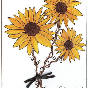 OWH Sunflowers Card July 2010