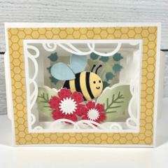 Shadowbox Bee Card