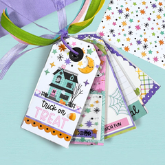 Trick or Treat Halloween Tag Shaped Mini Album
