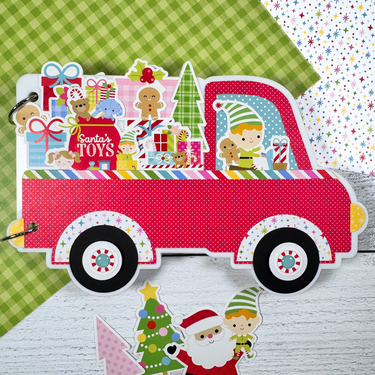 Santa's Toys Christmas Truck Shaped Album Kit