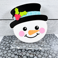 Snowman Shaped Winter Scrapbook Mini Album