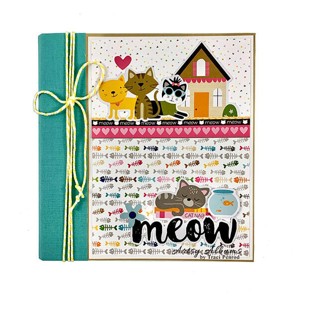 Meow Cat Scrapbook Album Kit