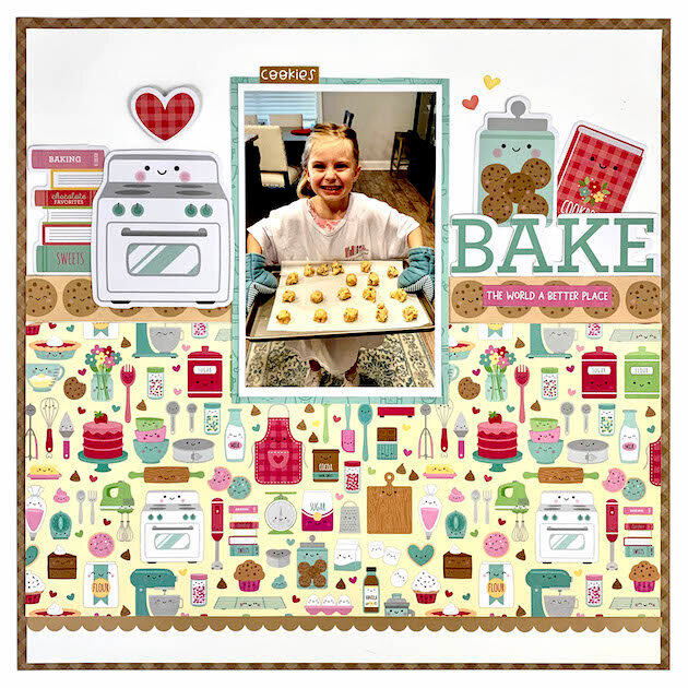 Baking Cookies Scrapbook Layout