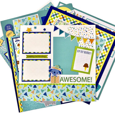 Birthday Boy Scrapbook Layouts