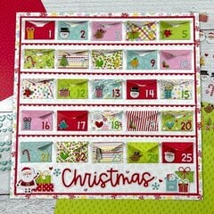 Christmas Advent Calendar Scrapbook Page